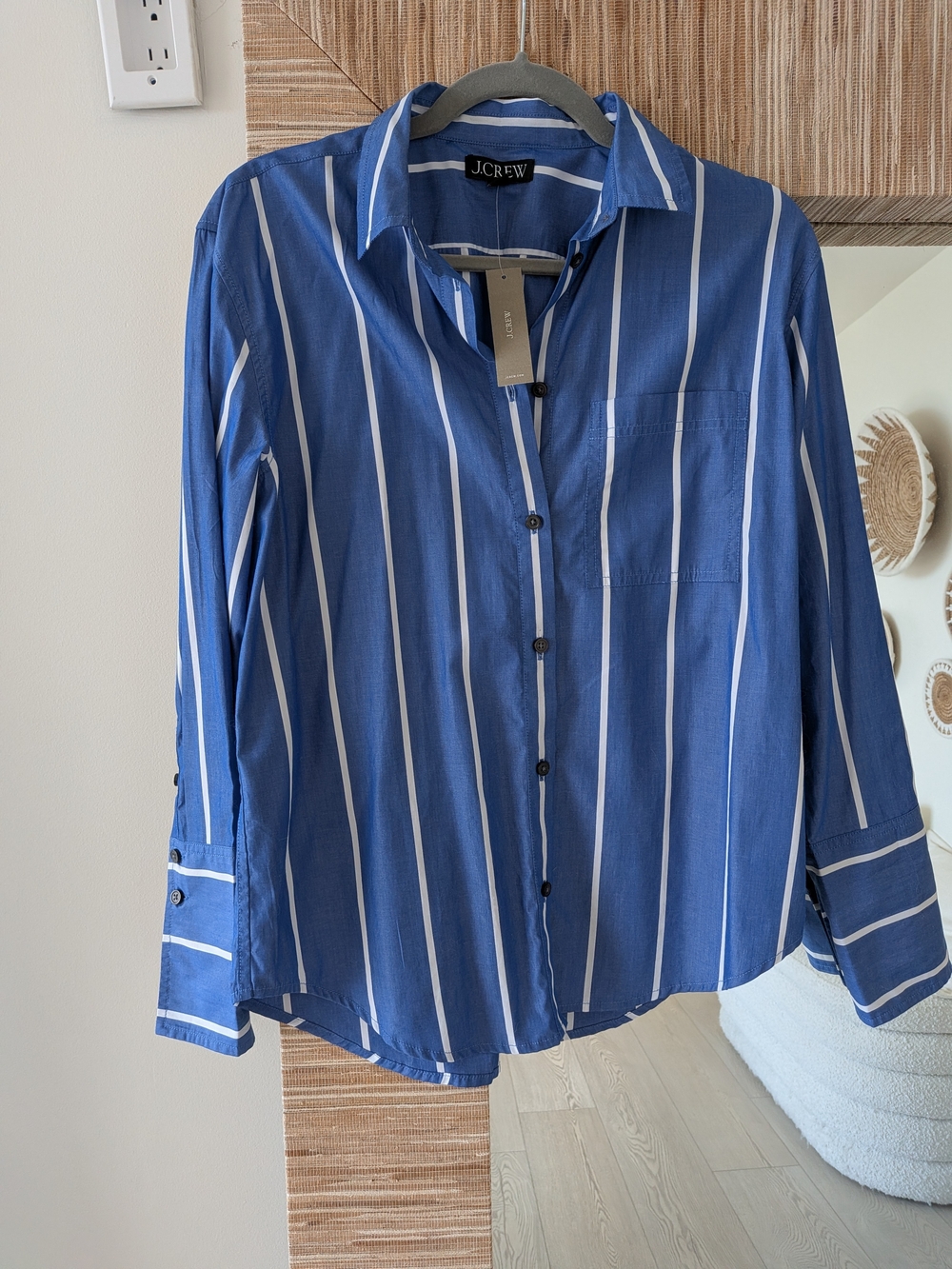 J. Crew Garçon Poplin Cotton Shirt In Seaside Stripe - Picture 3 of 7